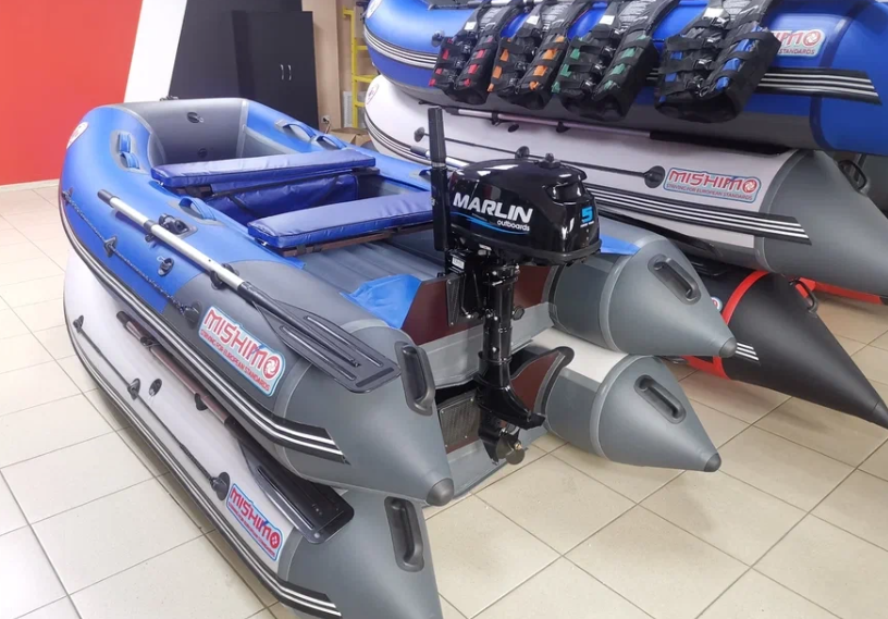 КОМПЛЕКТ ЛОДКА MISHIMO LITE 315 + МОТОР 5л.с в Кемерово