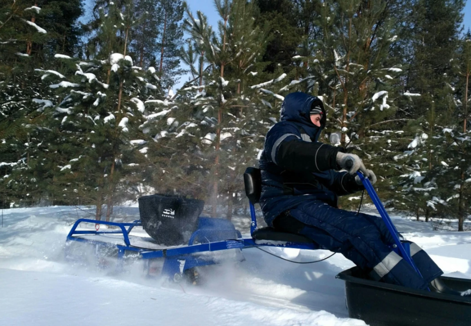 Мотобуксировщик толкач Альбатрос-XL8 с модулем. С фарой, тележки в Кемерово