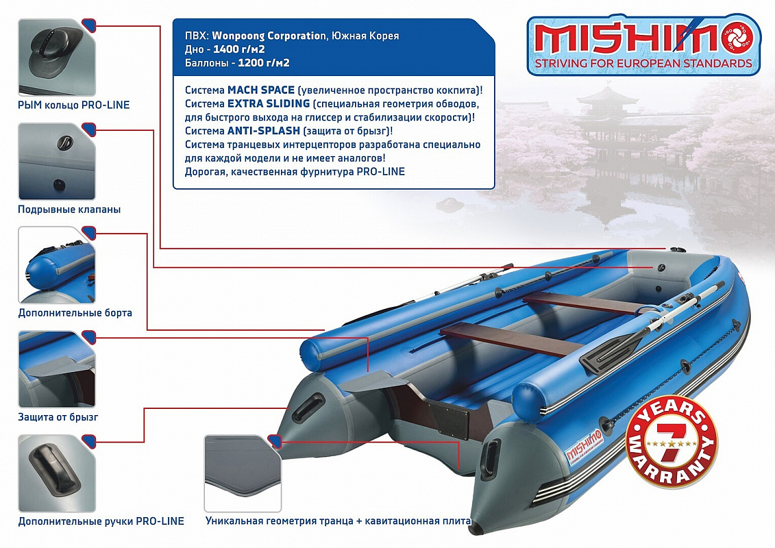 Лодка MISHIMO FAMILY LITE DF 390 в Кемерово