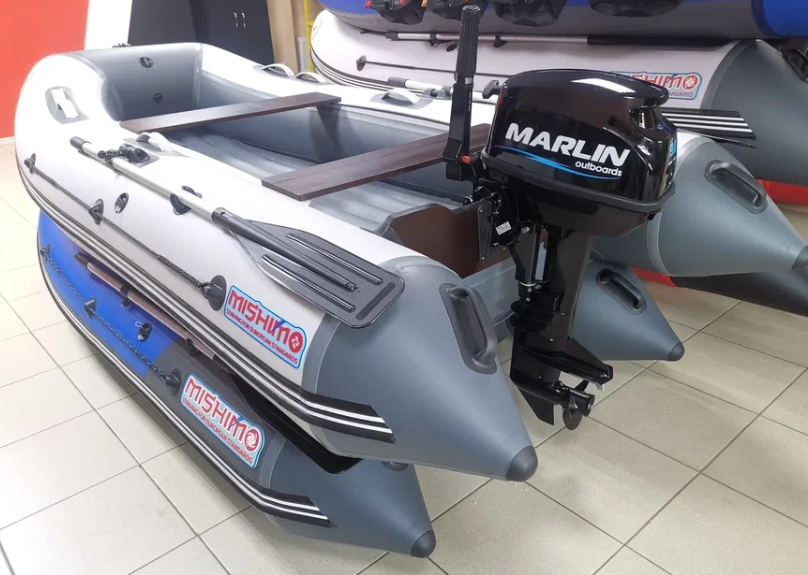 КОМПЛЕКТ ЛОДКА MISHIMO LITE 335 + МОТОР 9,8 Л.С. в Кемерово