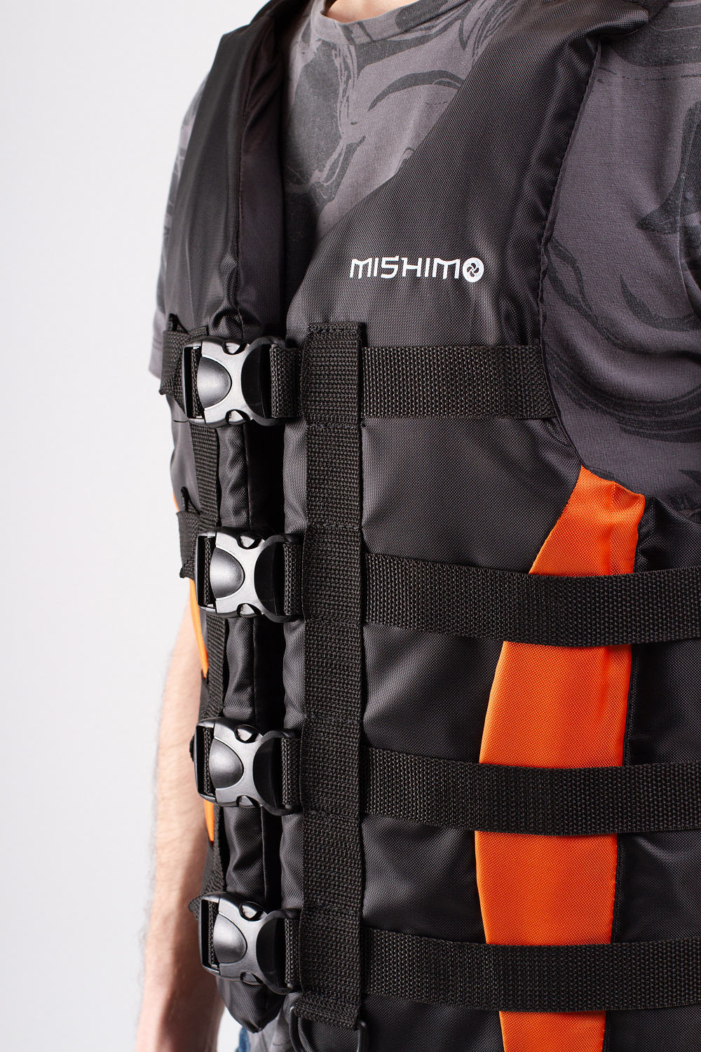 Жилет спасательный MISHIMO PRO Премиум качества Черно-оранжевый в Кемерово